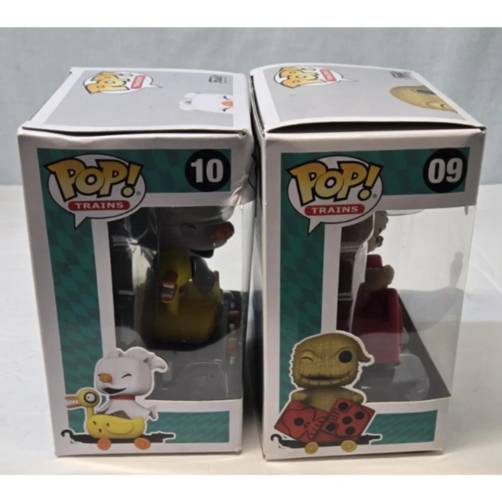 Funko Pop! Trains Disney Zero In Duck Cart #10 + Oogie Boogie In Dice Cart #09